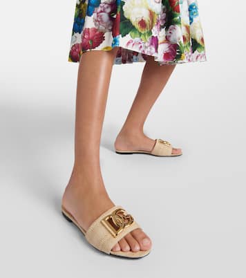 Logo raffia slides | Dolce&Gabbana