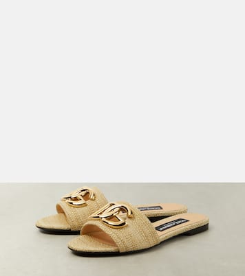 Logo raffia slides | Dolce&Gabbana