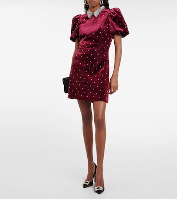 Vanessa embellished velvet minidress | Rebecca Vallance