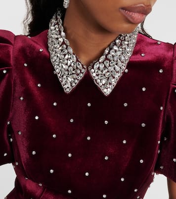 Vanessa embellished velvet minidress | Rebecca Vallance