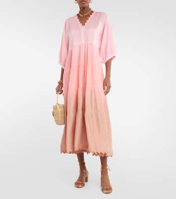 Midikleid Tiered aus Seide | Juliet Dunn