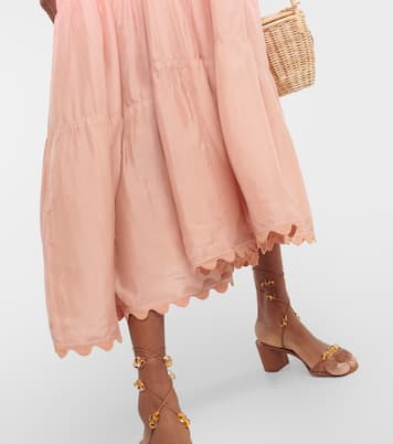 Midikleid Tiered aus Seide | Juliet Dunn