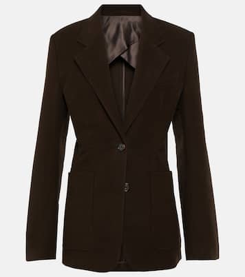Blazer de algodón de botonadura simple | Toteme