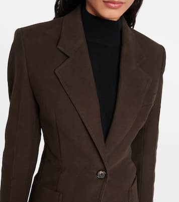 Blazer de algodón de botonadura simple | Toteme