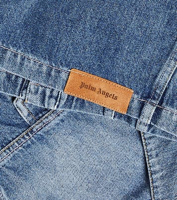 Chaqueta cropped de denim con logo | Palm Angels Kids