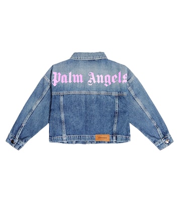 Chaqueta cropped de denim con logo | Palm Angels Kids