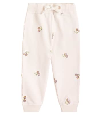 Baby Bambo embroidered cotton fleece sweatpants | Bonpoint