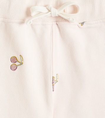 Baby Bambo embroidered cotton fleece sweatpants | Bonpoint