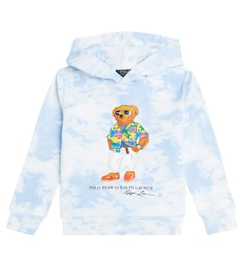 Polo Bear cotton blend fleece hoodie in blue Polo Ralph Lauren Kids Mytheresa