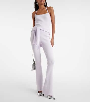 Top in maglia a coste con logo | Courrèges