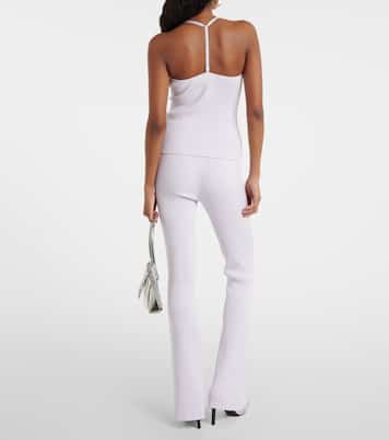 Top in maglia a coste con logo | Courrèges