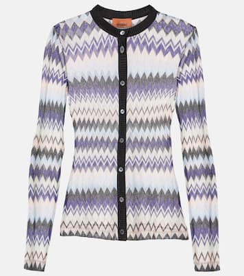 Cárdigan de punto metalizado en zigzag | Missoni
