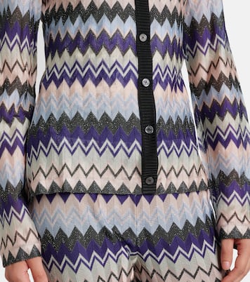 Cárdigan de punto metalizado en zigzag | Missoni