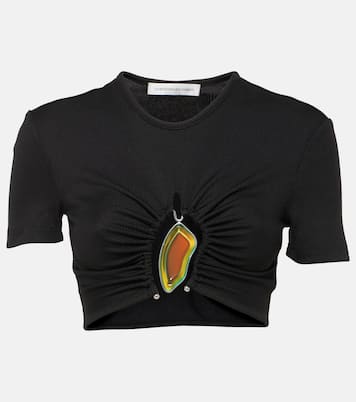 Moodstone ruched crop top | Christopher Esber