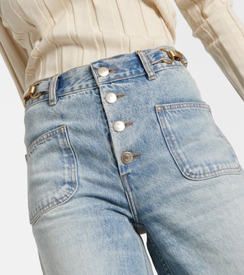 جينز كروب واسع بخصر عال | Stella McCartney