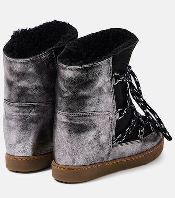 Schneestiefel Nowles aus Veloursleder mit Shearling | Isabel Marant