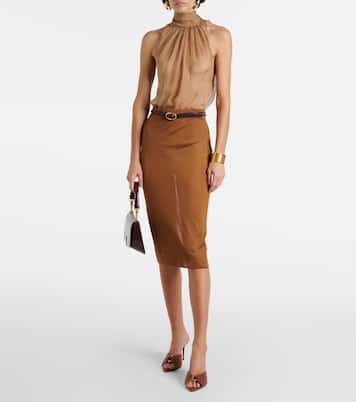 Mules Lola 90 de jersey drapeados | Saint Laurent