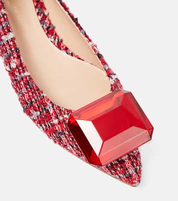 Verzierte Ballerinas Jaipur aus Bouclé | Gianvito Rossi