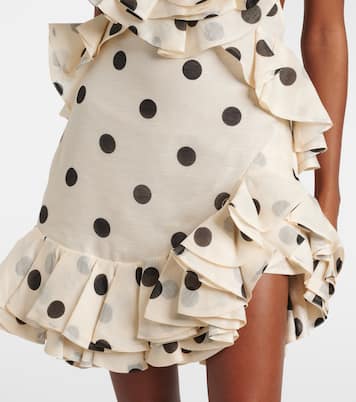 Crush polka-dot ruffle minidress | Zimmermann