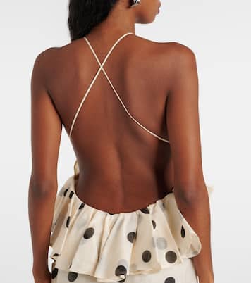 Crush polka-dot ruffle minidress | Zimmermann