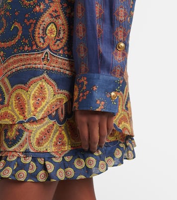 Blusa Voyage Imaginaire VLogo in lino | Valentino