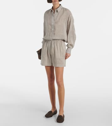 Bermuda in lino e seta | Brunello Cucinelli