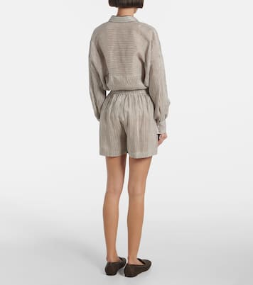 Bermuda in lino e seta | Brunello Cucinelli
