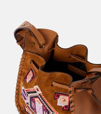 Secchiello Silao Mini in suede e pelle | Isabel Marant