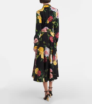 Gonna midi in charmeuse di misto seta | Dolce&Gabbana