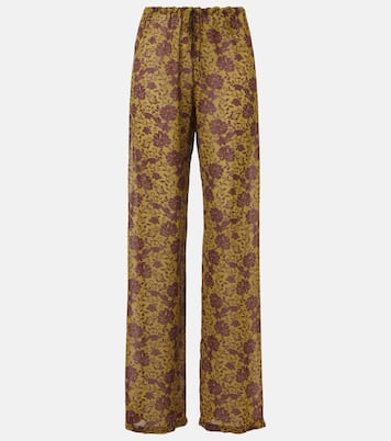 Gerade Hose aus Georgette | Dries Van Noten
