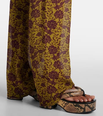 Gerade Hose aus Georgette | Dries Van Noten