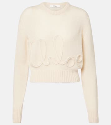 Pullover in alpaca e seta con logo | Chloé