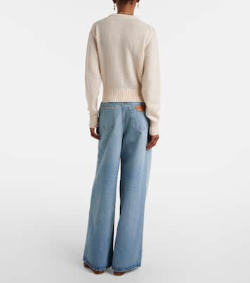 Pullover in alpaca e seta con logo | Chloé
