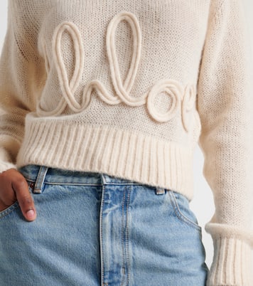 Pullover in alpaca e seta con logo | Chloé