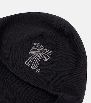 Logo embroidered wool ski mask | Acne Studios
