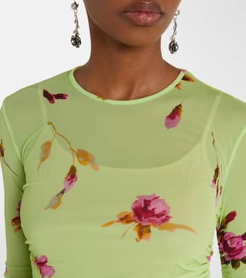 Abito lungo in jersey con stampa floreale | Blumarine