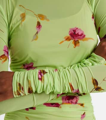 Abito lungo in jersey con stampa floreale | Blumarine
