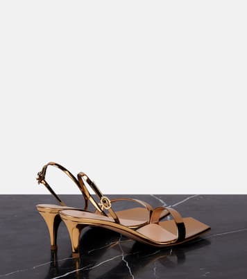 Ribbon 55 metallic leather sandals | Gianvito Rossi
