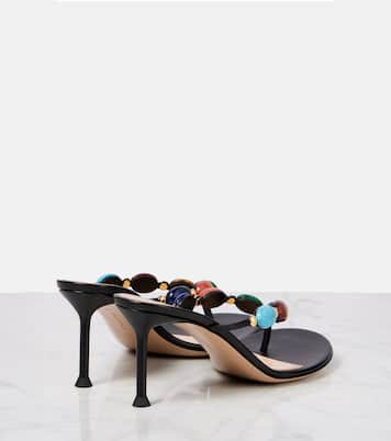 Verzierte Sandalen Shanti aus Leder | Gianvito Rossi