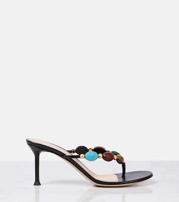 Verzierte Sandalen Shanti aus Leder | Gianvito Rossi