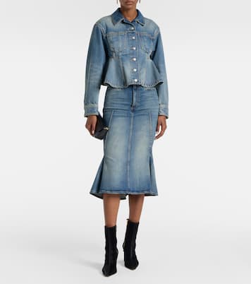 Denim midi skirt | McQueen
