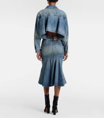 Denim midi skirt | McQueen