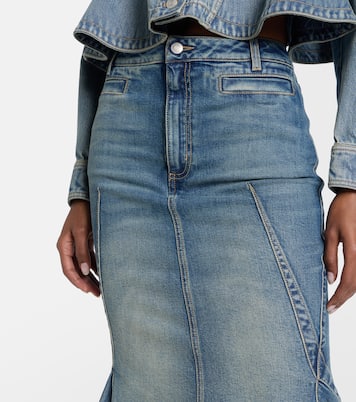 Denim midi skirt | McQueen