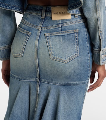 Denim midi skirt | McQueen