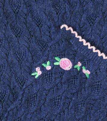 Rosier embroidered cotton, wool, and cashmere pants | Konges Sløjd