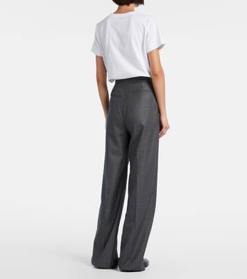 High-rise wool straight pants | Givenchy