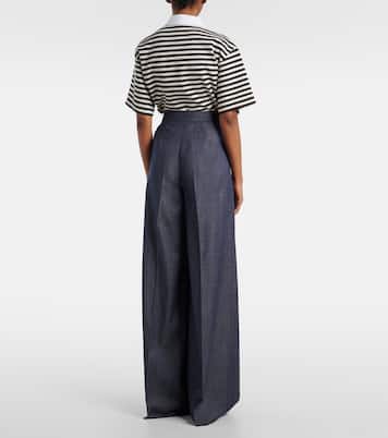 Baden pleated virgin wool wide-leg pants | Max Mara