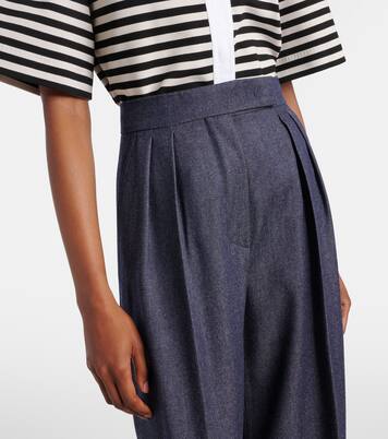 Baden pleated virgin wool wide-leg pants | Max Mara