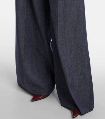Baden pleated virgin wool wide-leg pants | Max Mara