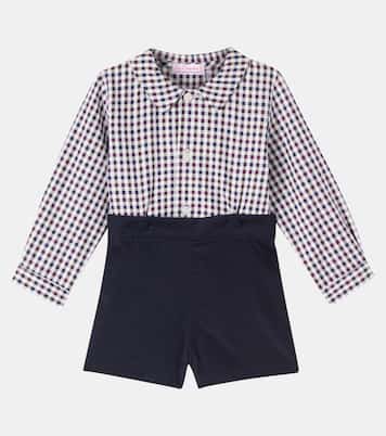 Baby Arlo checked cotton shirt and shorts set | La Coqueta